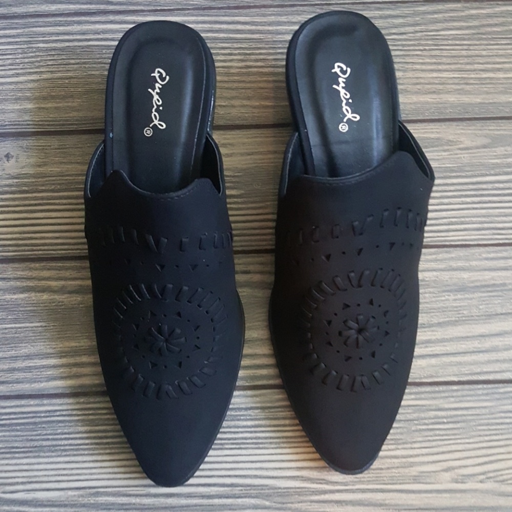 💐Montana Nubuck Black Mules - Picture 4 of 6